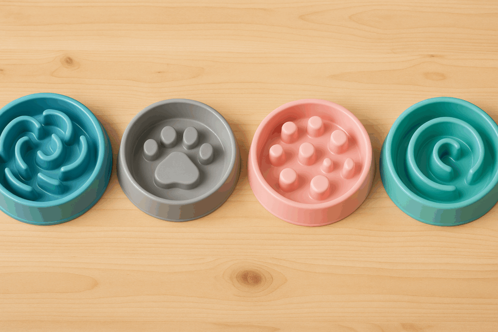 Gamelles anti-glouton pour chiens et chats