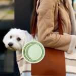 Gamelle pour chien pliable, en silicone durable