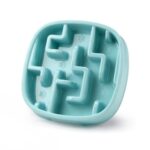 gamelle anti glouton labyrinthe bleu chiens et chats