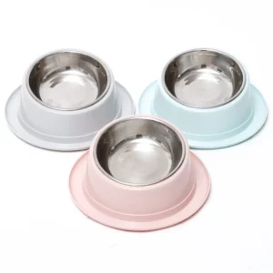 Gamelle inox inclinée antidérapante pour animaux de compagnie