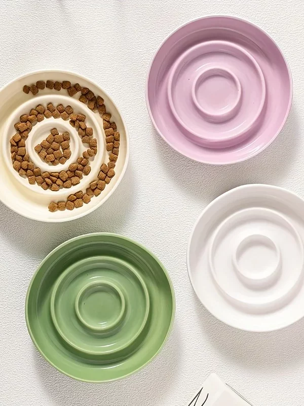 Gamelle anti glouton ronde pour chien et chat