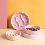 Gamelle anti glouton pastel pour chien et chat