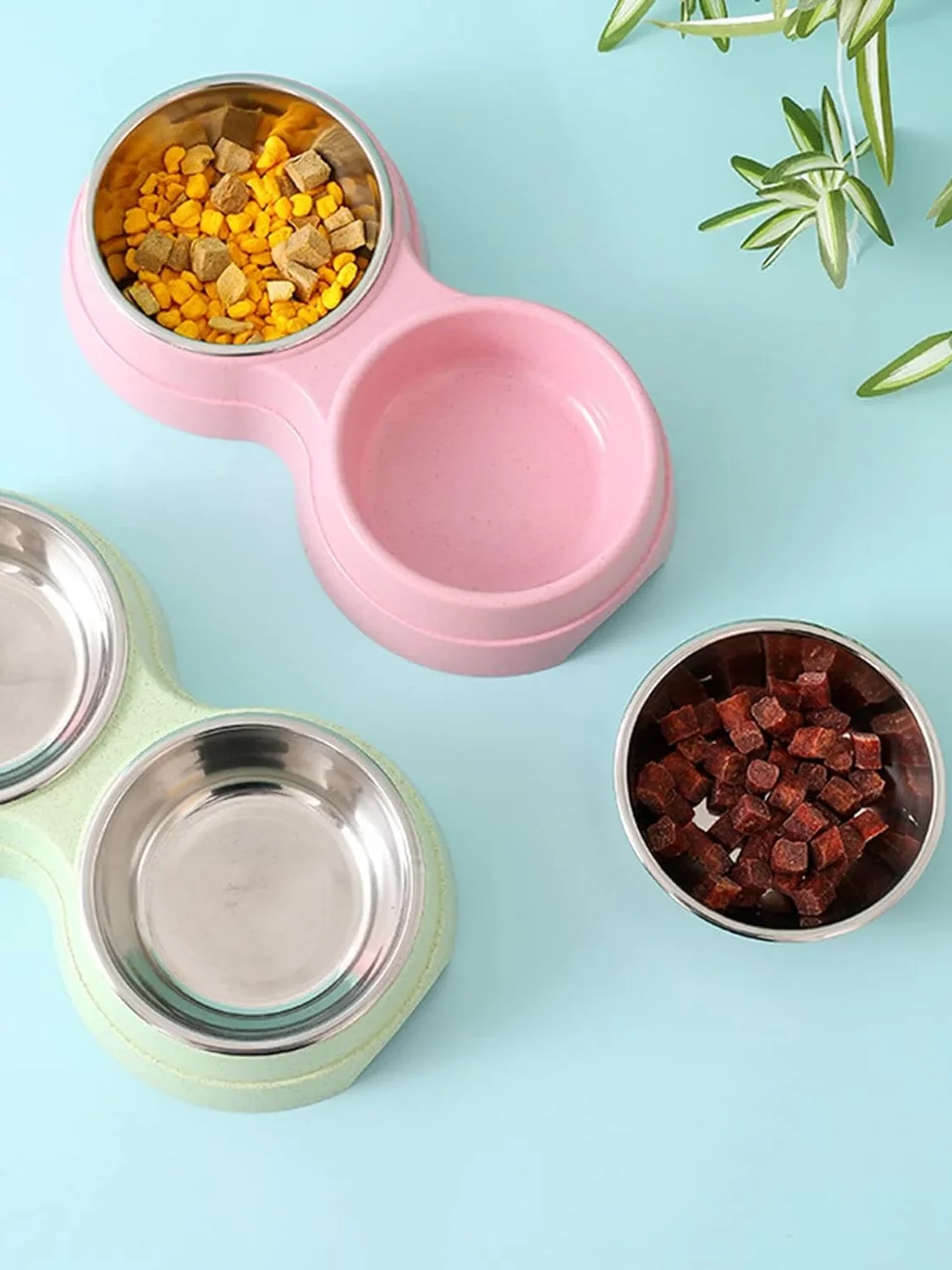 Gamelle Chien Double pour eau  croquettes et pâté