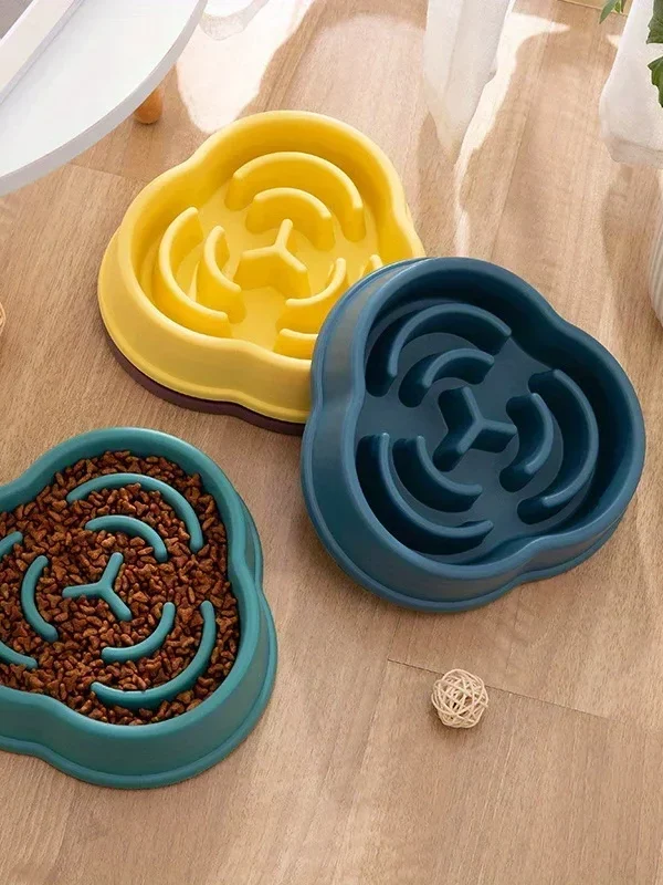 gamelle anti glouton spirale pour chien et chat croquette et pâtée