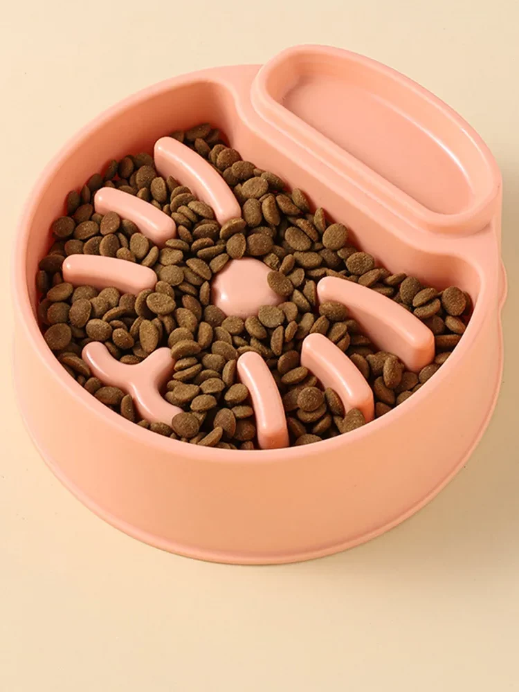 gamelle anti glouton moustache pour chiens et chats