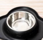 Gamelle double antidérapante en silicone pour animaux