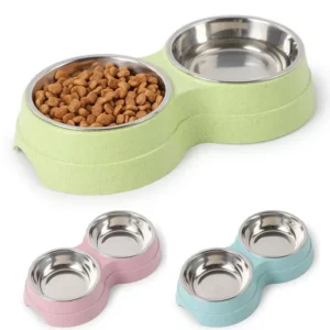 Gamelle Chien Double pour chien et chat avec croquette