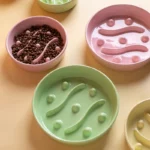 Gamelle anti glouton pastel pour animaux
