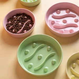 Gamelle anti glouton pastel pour animaux