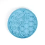 Gamelle Anti Glouton Double Texture Bleu