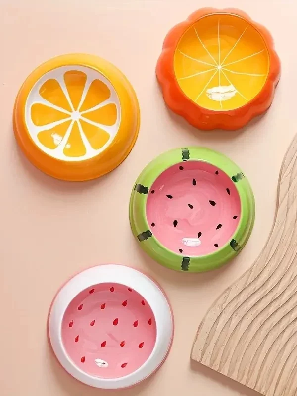 Gamelle céramique fruit pour chiens et chats