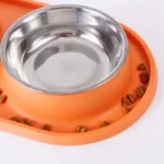 Gamelle anti glouton double en silicone pour animaux