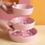 Gamelle anti glouton pastel pour chiens et chats