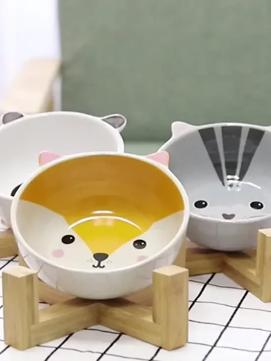 Gamelle céramique animaux pour croquettes pâtée et eau