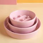 Gamelle anti glouton pastel croquettes pâtée eau