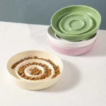 gamelle anti glouton ronde pour croquette pâtée ou eau