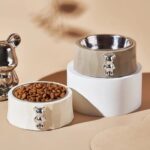 gamelle inox ourson pour chiot et chaton