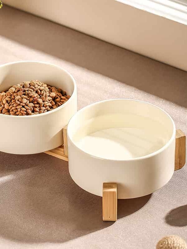 gamelle céramique double pour chiens et chats