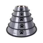 Bol antidérapant inox pour chats et chiens, durable et pratique