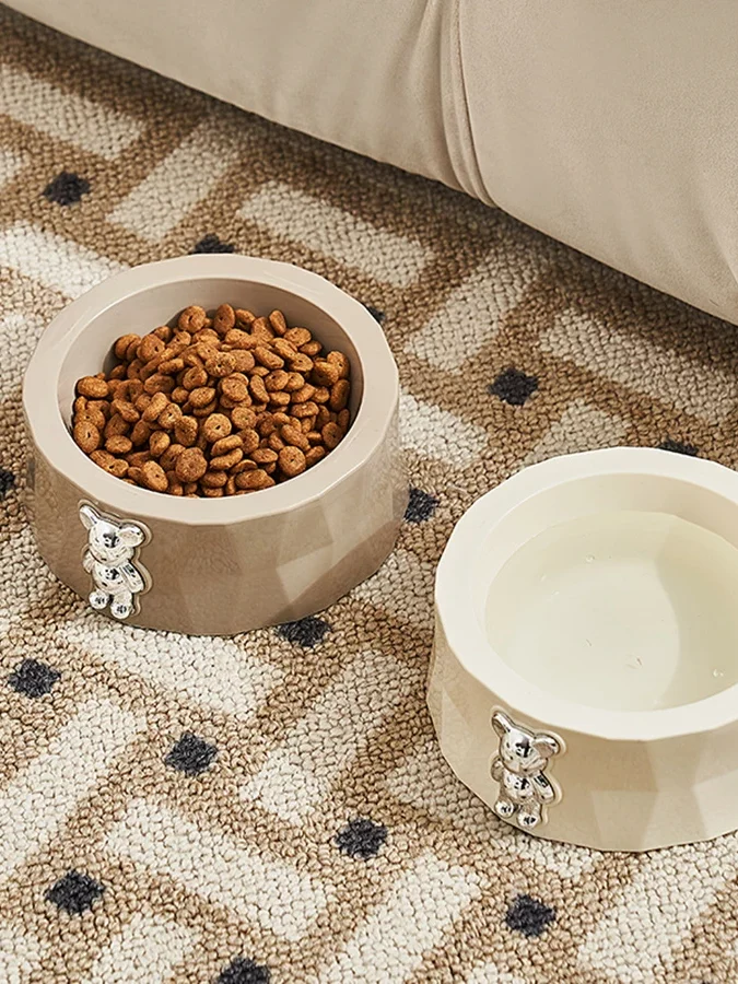 gamelle inox ourson pour chiens et chats