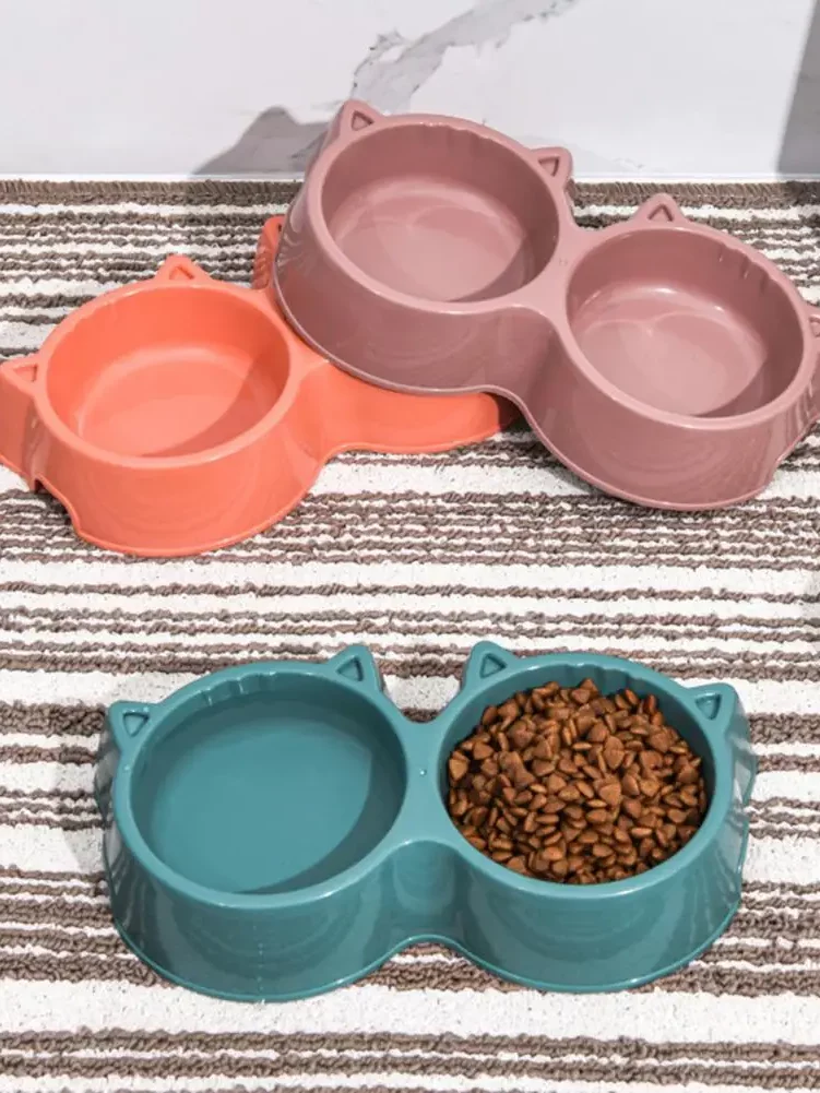 gamelle double plastique pour chien et chat