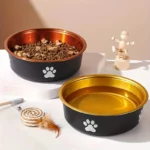 Gamelle inox métallisé pour animaux