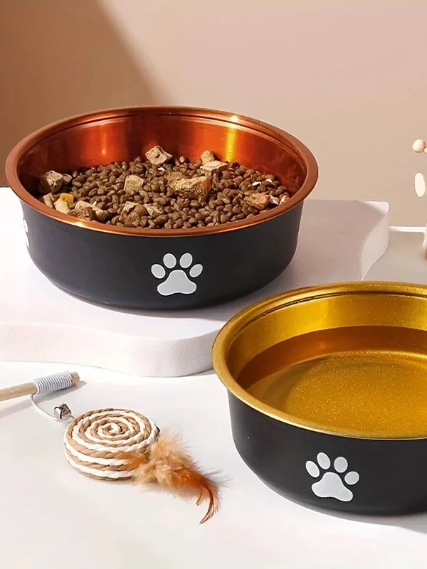 Gamelle inox métallisé pour animaux