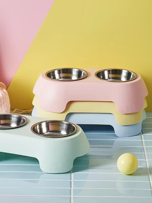 gamelle double inox pour chien et chat