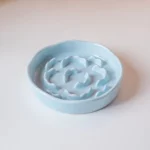 gamelle anti glouton fleur bleu