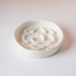 gamelle anti glouton fleur blanc