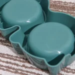 gamelle double plastique bleu