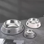 Gamelle Inox Antidérapante pour chien, idéale pour un repas sans éclaboussures