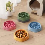 Gamelle anti glouton en forme d'os pour chiens