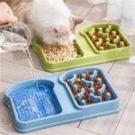Gamelle anti glouton Tartine, couleur attrayante pour animaux de compagnie