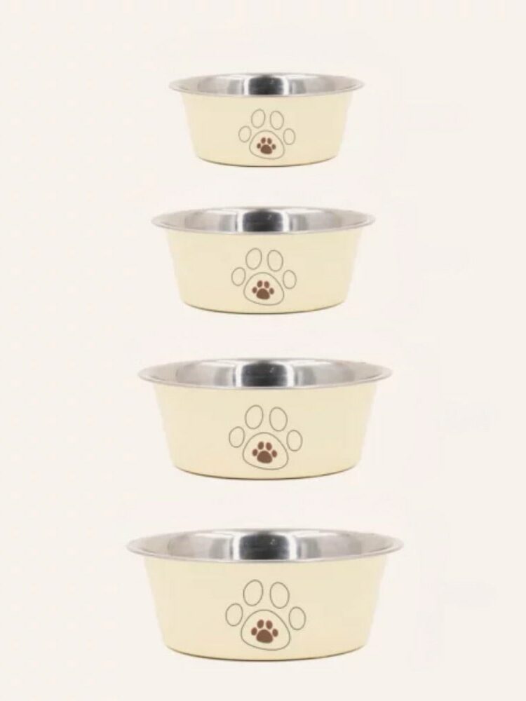 gamelle inox patte pour chien et chat