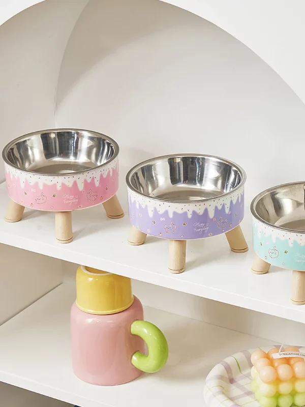 gamelle surélevée crème glacée pour animaux