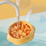 Accessoire pour chien : gamelle anti glouton en forme d'os