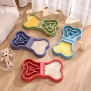 gamelle anti glouton double os pour croquettes