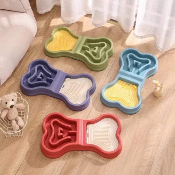 gamelle anti glouton double os pour croquettes