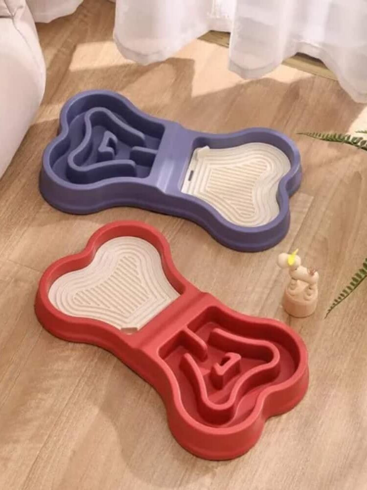 gamelle anti glouton double os pour animaux