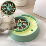 gamelle anti glouton double lune pour chiot et chaton