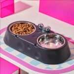 gamelle double design lunaire pour chien et chat