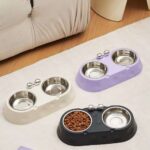 gamelle double design lunaire pour animaux