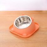 gamelle chat inclinée orange