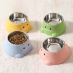 gamelle inclinée dinosaure pour chien et chat