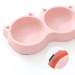 gamelle double oreille de chat pour chien et chat