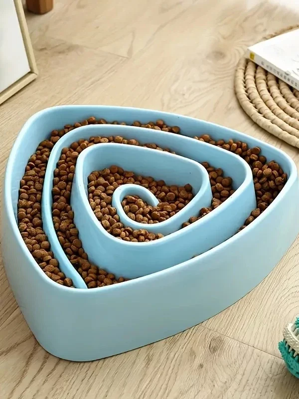 gamelle anti glouton triangle pour animaux