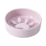 gamelle anti glouton céramique patte pour chien et chat