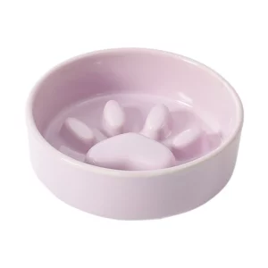 gamelle anti glouton céramique patte pour chien et chat