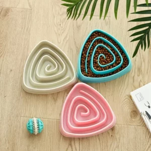 gamelle anti glouton triangle pour animaux